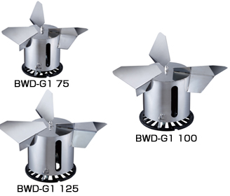 BWD-G1 75ΦとBWD-G1 100Φ、BWD-G1 125Φの写真Φ